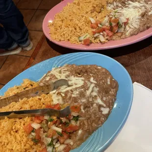 Set up for fajitas