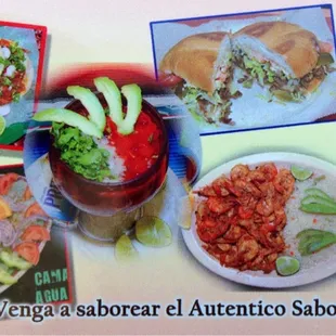 a menu for a mexican restaurant