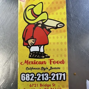 a sign for mexican food