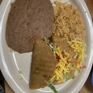 Crispy beef tacos