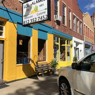 the front of the building