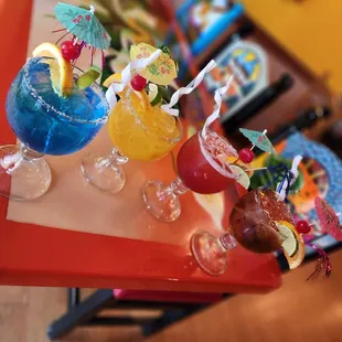 colorful cocktails