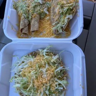 2. Beef Taco, Tostada &amp; 2 Roll Tacos Special