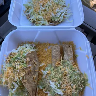 2. Beef Taco, Tostada &amp; 2 Roll Tacos Special