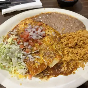 Mix enchiladas plate