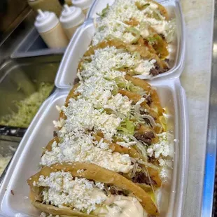 Quesadilla frita with asada pastor or chickens Tinga.