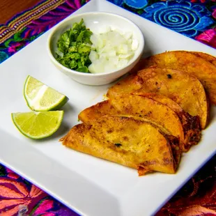 a plate of mexican food