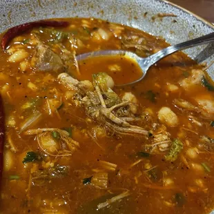 The posole with a bit of the habanero ahumado salsa made me never wanna leave. Lawd it was so good  it comes with tostadas and lime too