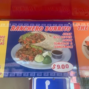 tacos, menu