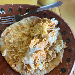 Chilaquilles taco and bacon and egg taco I already ate!