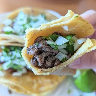 Asada taco. So much delicious filling.