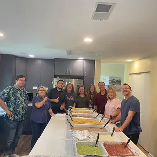 Just a few of us who enjoyed Los Altos' wonderful fajita bar today