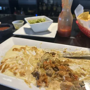 Chipotle burrito, Guacamole Dip