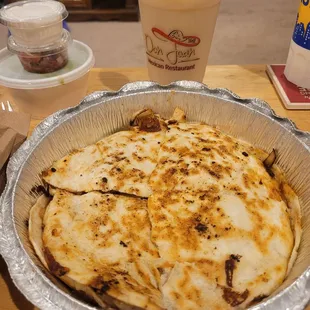 Quesadilla fajita with chicken