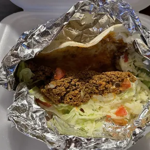 Ground beef soft taco