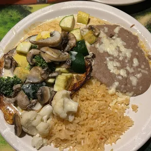 Chicken Cancun (Added mushrooms)