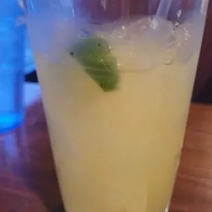 a close up of a drink in a glass