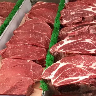 a variety of cuts of meat