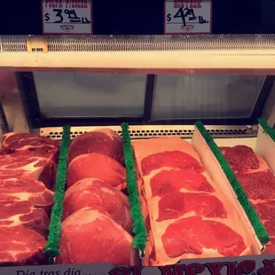 a display of meat