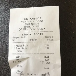 $8.00 a burrito for potatoes, egg &amp; some mushed up bacon ... no thanks!