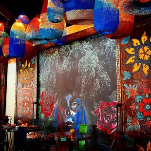 a colorful mural