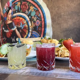 a variety of drinks