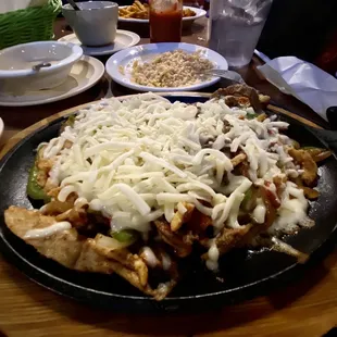Flaming Cheese Fajitas
