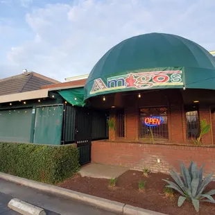 the front of the restaurant