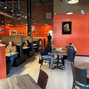 people sitting at tables