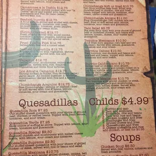 the menu