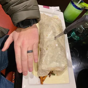 Fat boy burrito- hand for reference