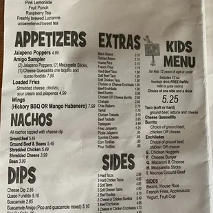 Menu Starters