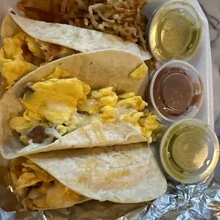 Breakfast taco plate