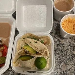 3 Piece Tacos with 1 Side