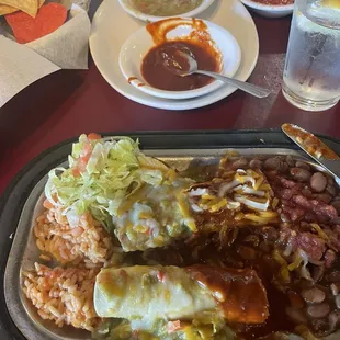 Enchiladas Christmas style