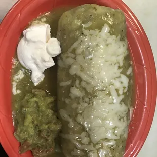 Chile Verde Wet Burrito