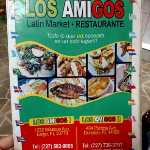 the menu