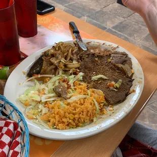 Carne Asada has two steaks!