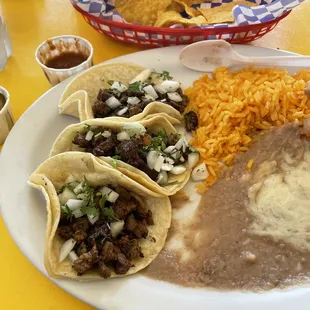 Carne asada tacos.