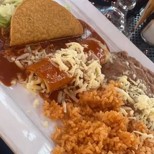 Enchilada and taco