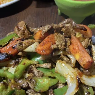 Dinner Steak Fajita, Chips &amp; Salsa.