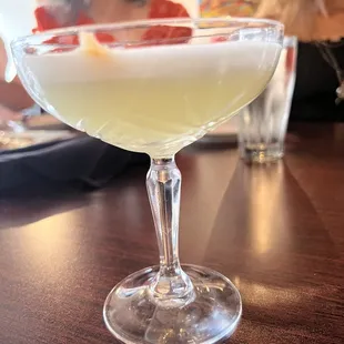 a margarita in a coupe glass