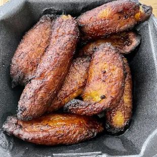Make room for caramelized and golden brown sweet Peruvian Plantains $4.00, ripe and definitely sweet! 8 total.