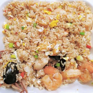 Seafood Arroz Chaufa, $16. Not a great photo but was tasty.