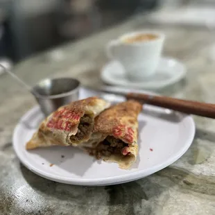 Lomo Saltado inside the empanada