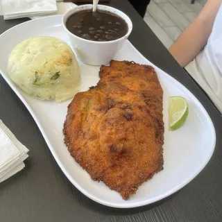 Milanesa Chicken and 2 Sides