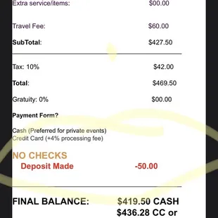 Deposit made on my end