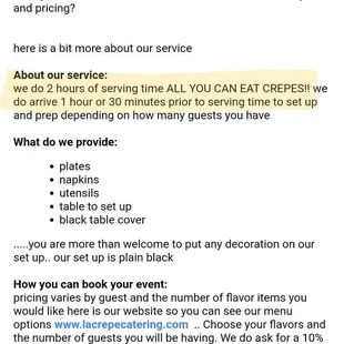 ALL YOU CAN EAT!!! ... NOT! The owner will send you less batter on purpose and blame on your guests' appetite.
