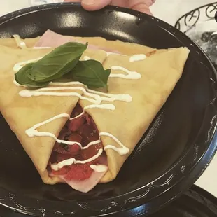 Mouth watering savory crepe