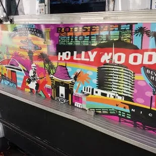 a food truck parked on the side of the road